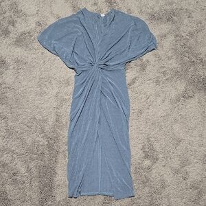 Chic Blue Midi Dress